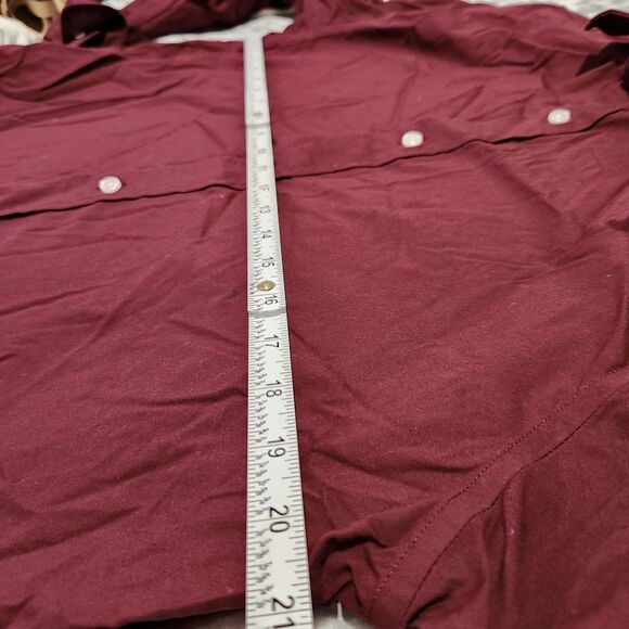 Haggar Shirts Size Medium Wine Color Classic Fit Premium Cotton.  New - Picture 6 of 9